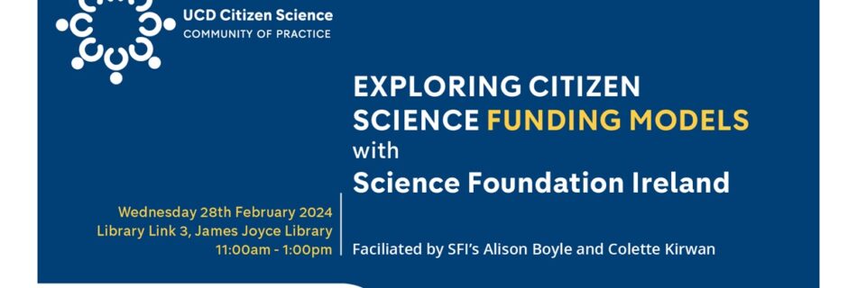 Exploring Citizen Science Funding Models with Science Foundation Ireland event poster