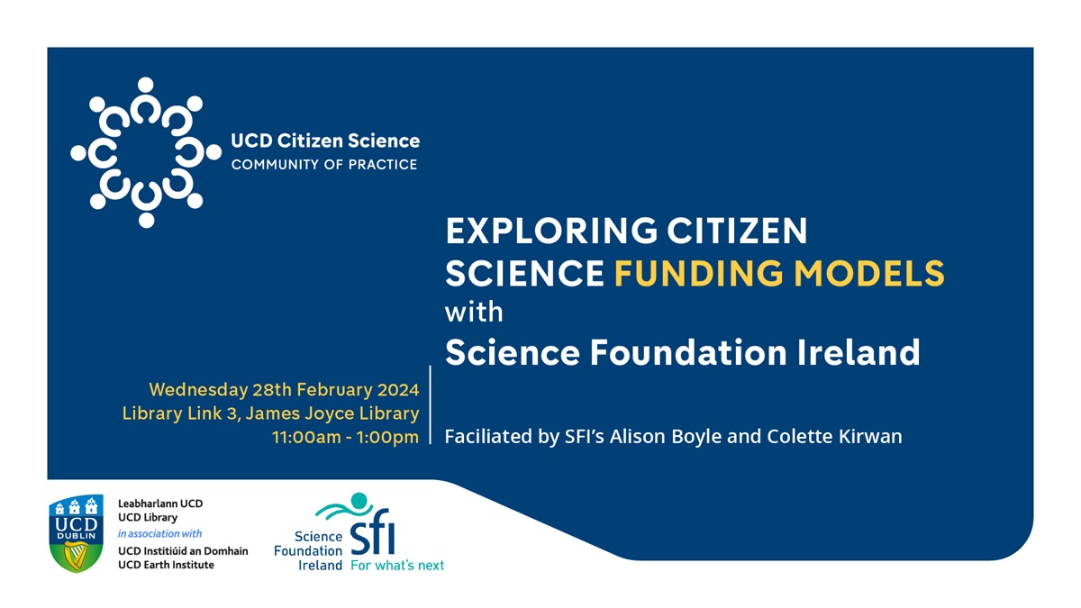 Exploring Citizen Science Funding Models with Science Foundation Ireland event poster