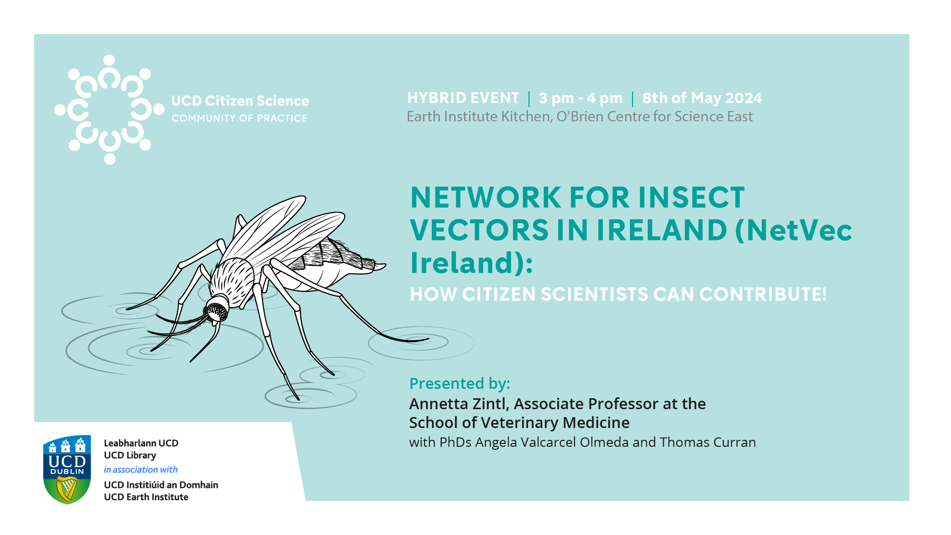 Network for Insect Vectors in Ireland event 8APR2024 poster